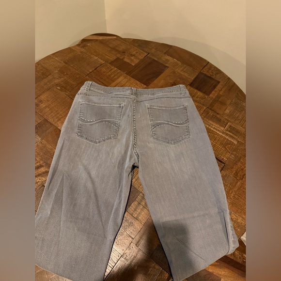 Gray Studded Lee Jeans - Picture 1 of 3